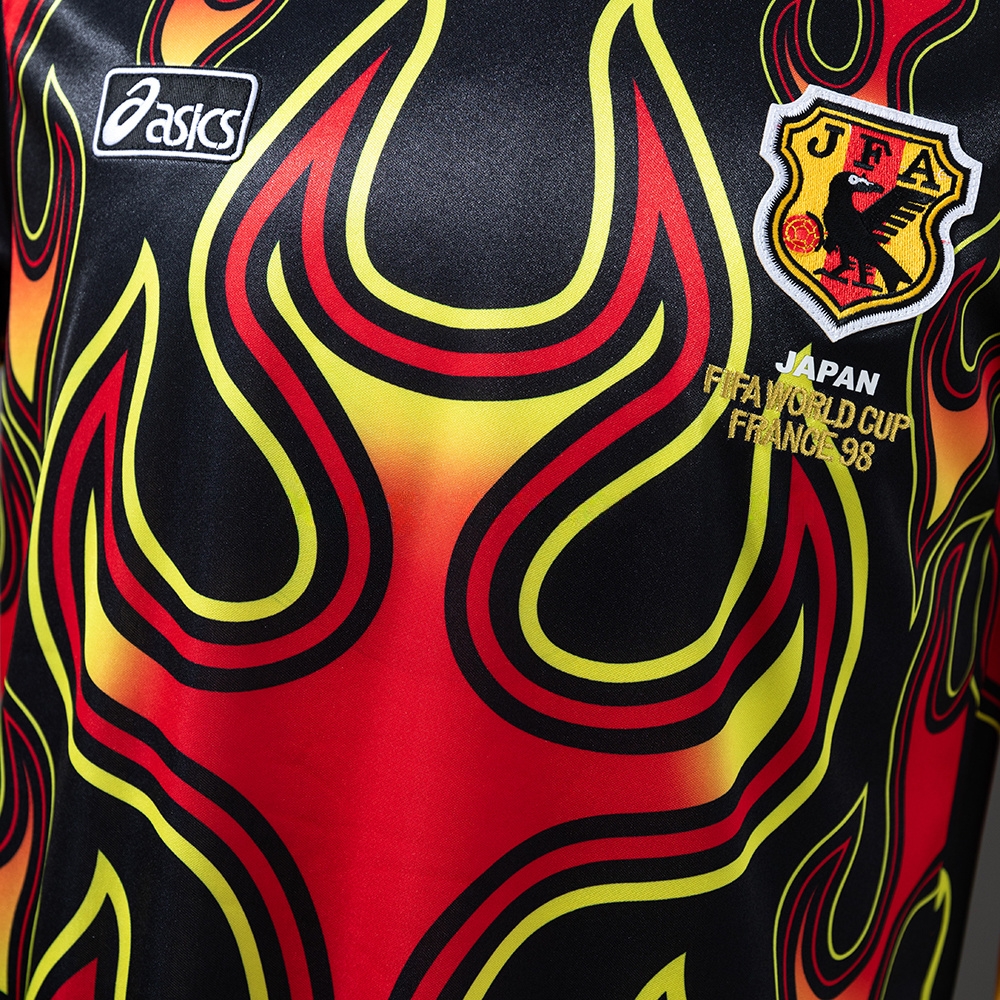 Japan 1998 Goalkeeper Black Fireworks Long Sleeve Retro Jersey S-XXL - Image 5