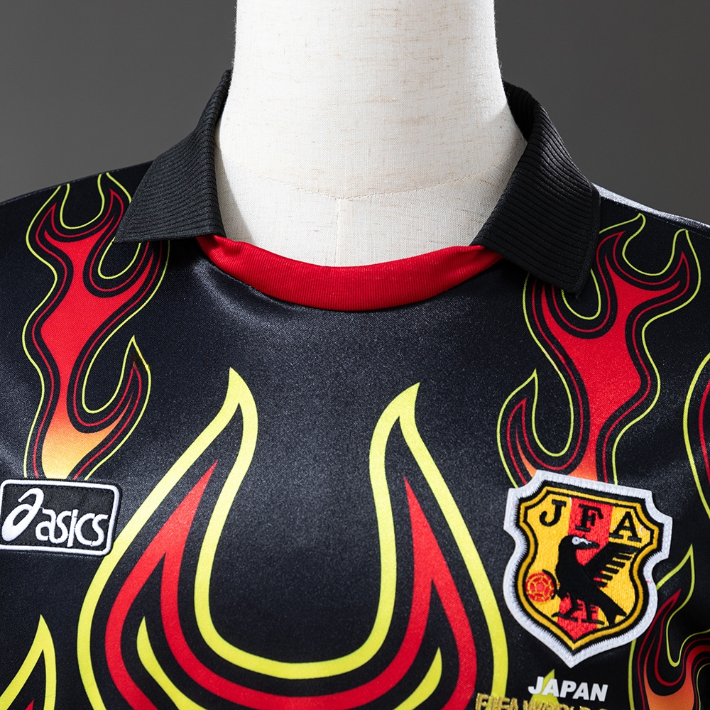 Japan 1998 Goalkeeper Black Fireworks Long Sleeve Retro Jersey S-XXL - Image 6