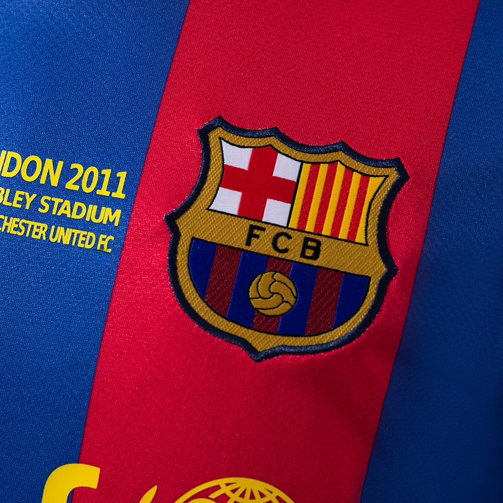 Barcelona 2010/11 Home Champions League Edition Long Sleeve Retro Jersey S-XXL - Image 5