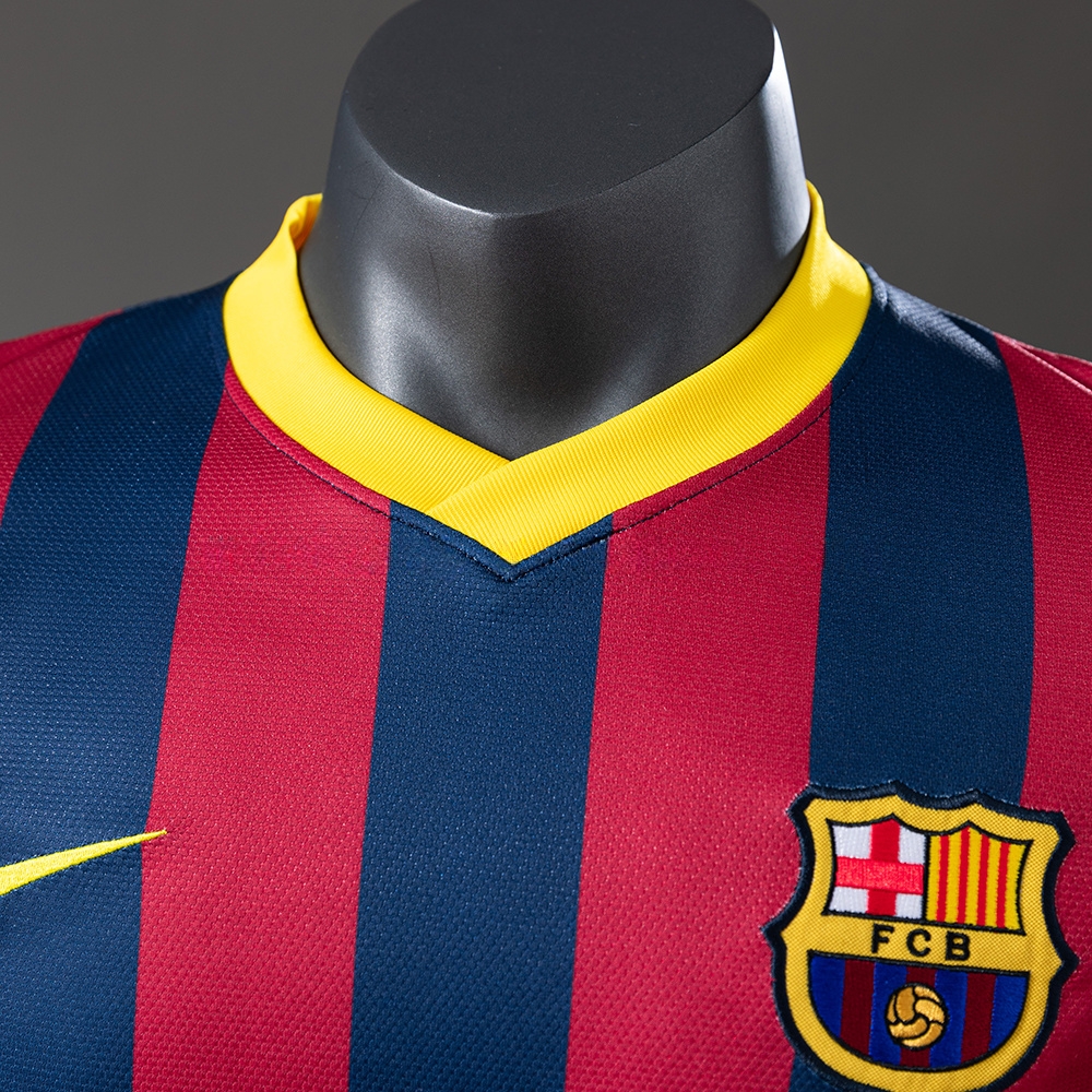 Barcelona 13/14 Home Player Version Retro Jersey S-3XL - Image 7
