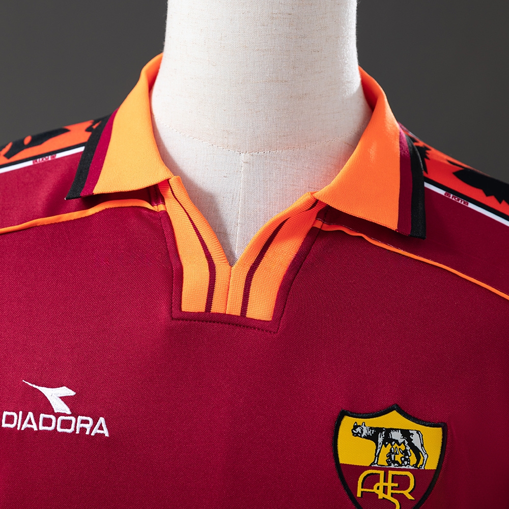 Roma 98/99 Home Long Sleeve Retro Jersey S-XXL - Image 6