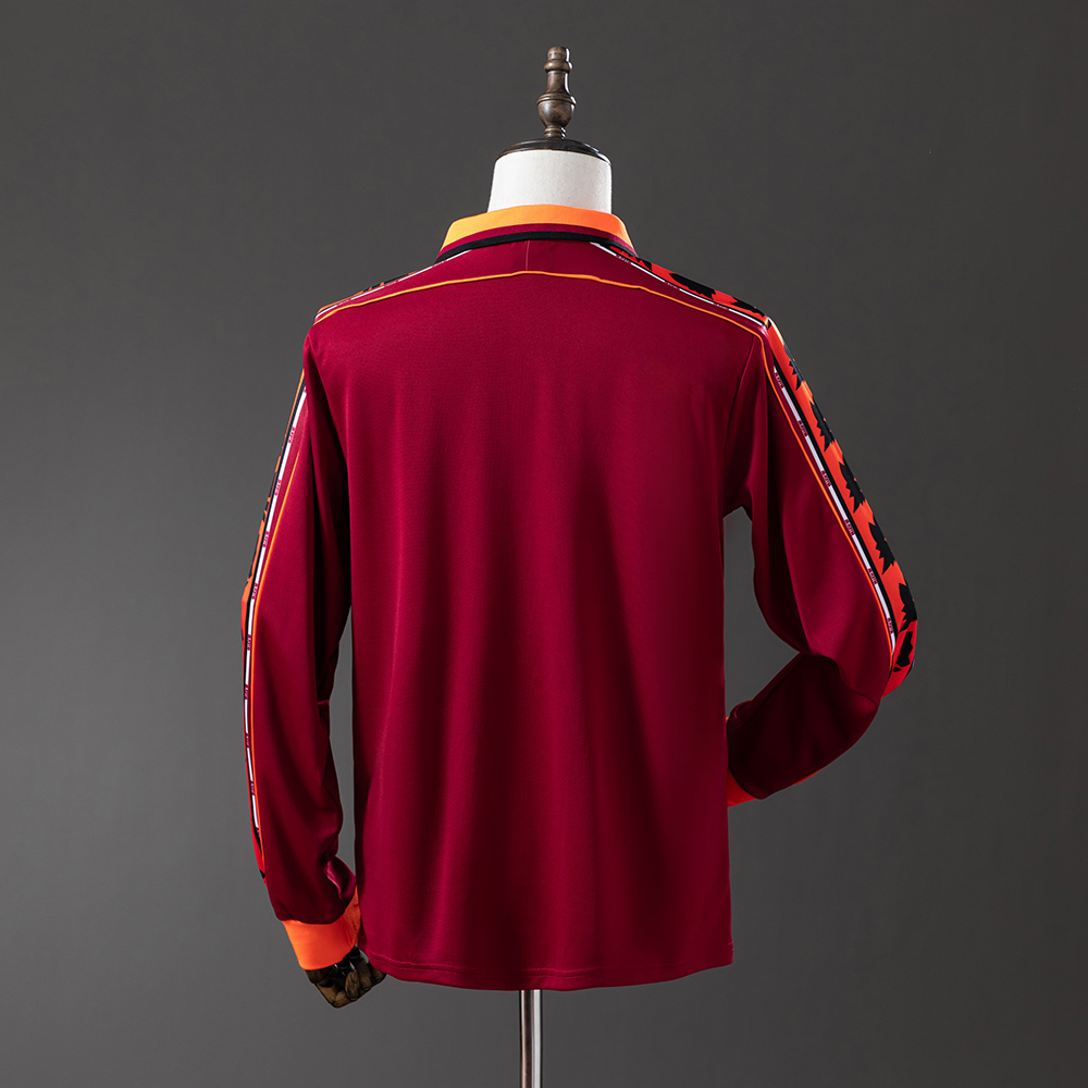 Roma 98/99 Home Long Sleeve Retro Jersey S-XXL - Image 7