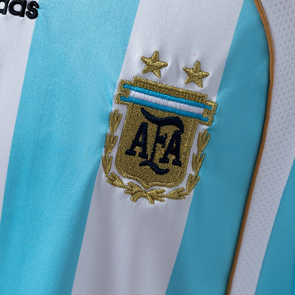 Argentina 2006 Home Long Sleeve Retro Jersey S-XXL - Image 5