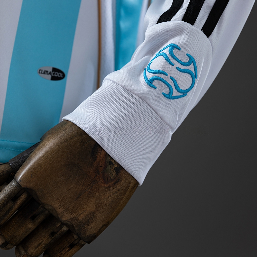 Argentina 2006 Home Long Sleeve Retro Jersey S-XXL - Image 3