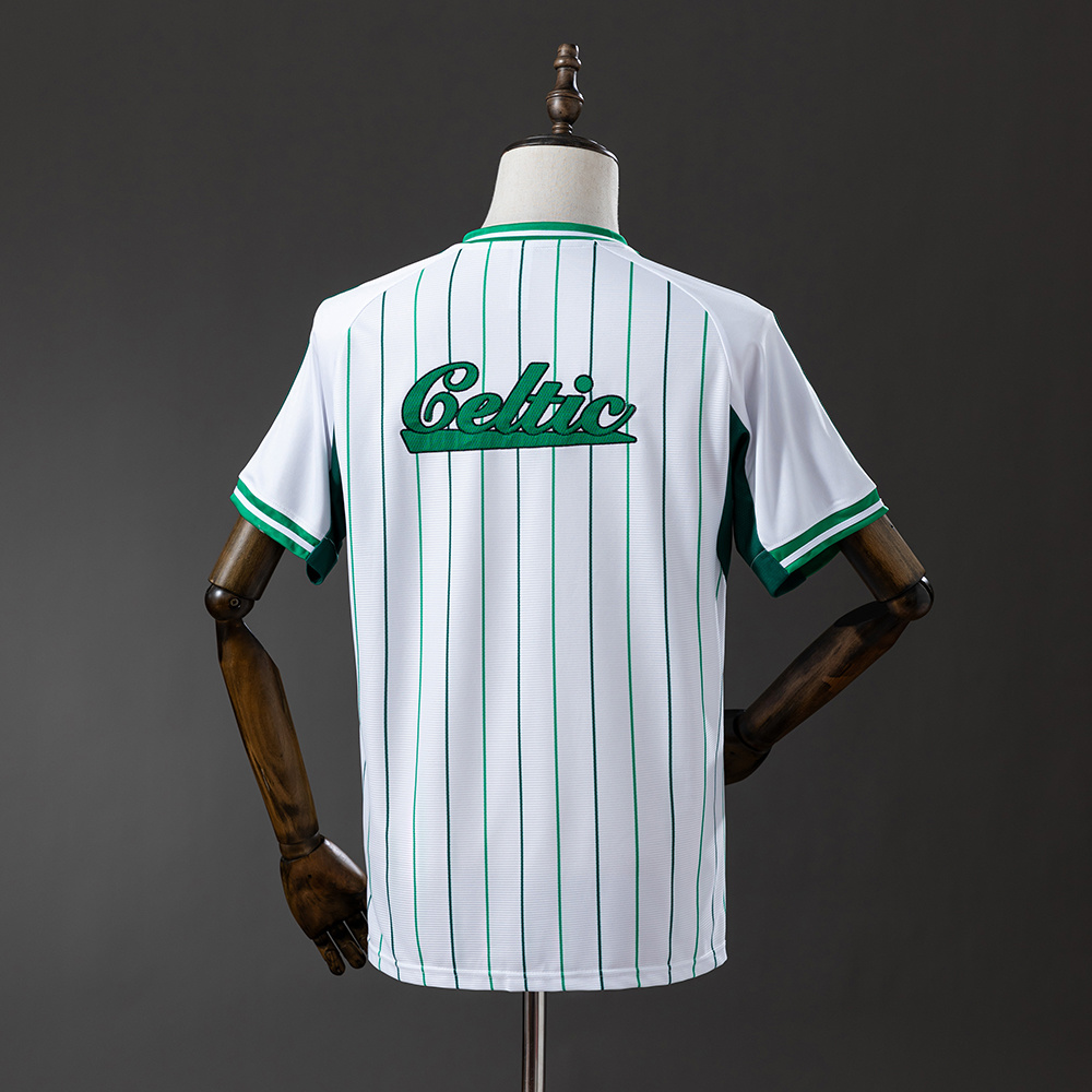 Celtic 25/26 US Pack Full-Button Baseball Jersey White S-XXL - Image 8