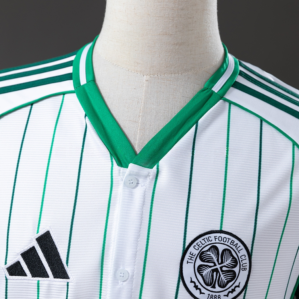 Celtic 25/26 US Pack Full-Button Baseball Jersey White S-XXL - Image 7