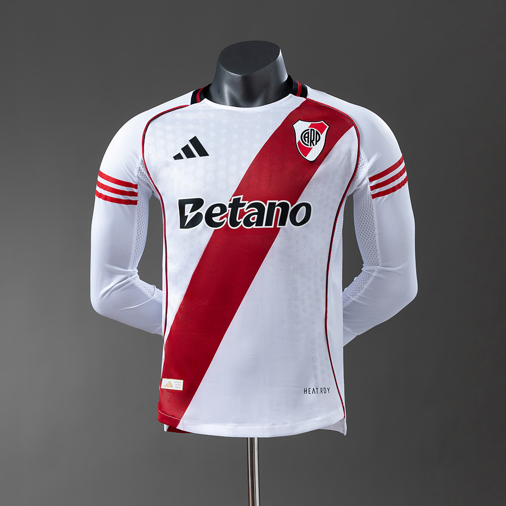 River Plate 25/26 Player Version Home Long Sleeve Jersey S-4XL - Image 8