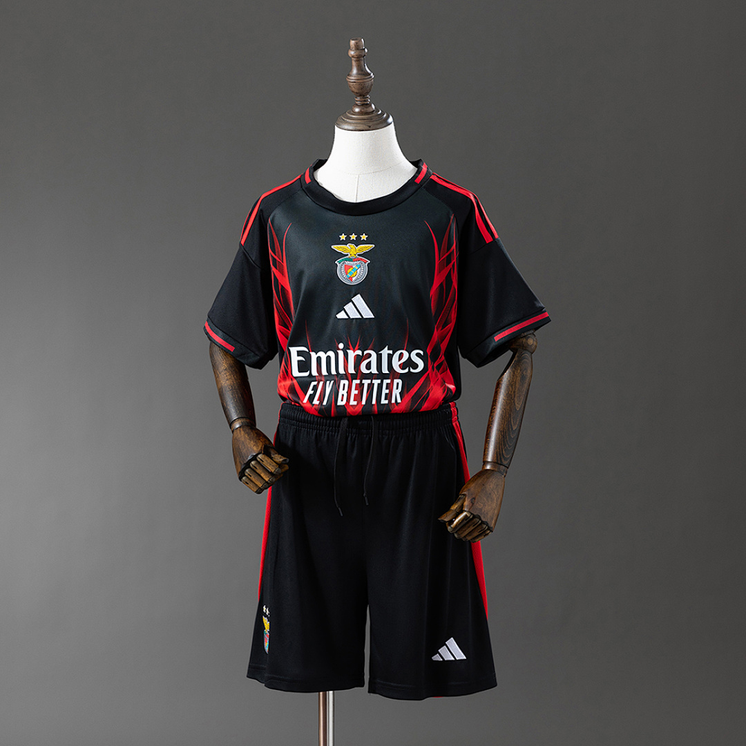 Benfica 25/26 Kids Kit Black Training Jersey Size:16-28