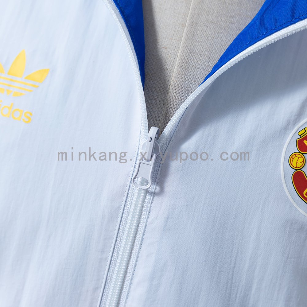 M-U Reversible Jacket Windbreaker - White & Blue S-XXL - Image 7