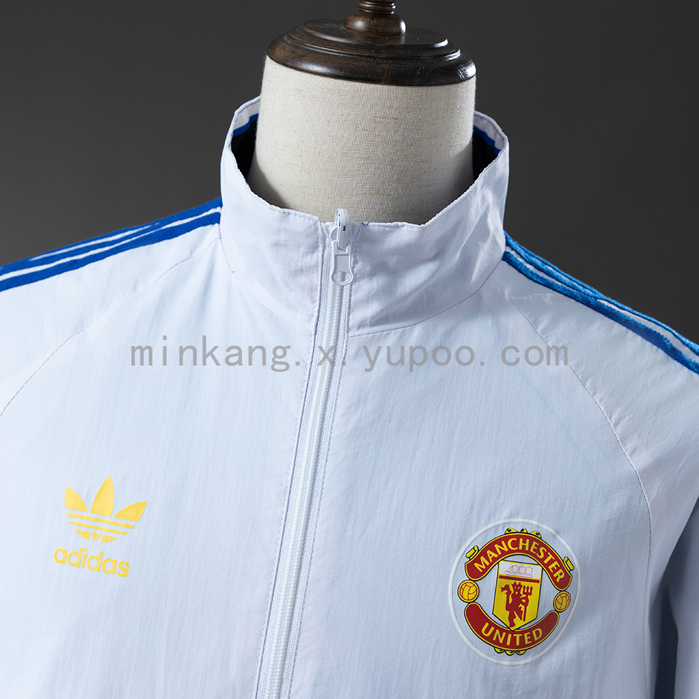 M-U Reversible Jacket Windbreaker - White & Blue S-XXL - Image 10