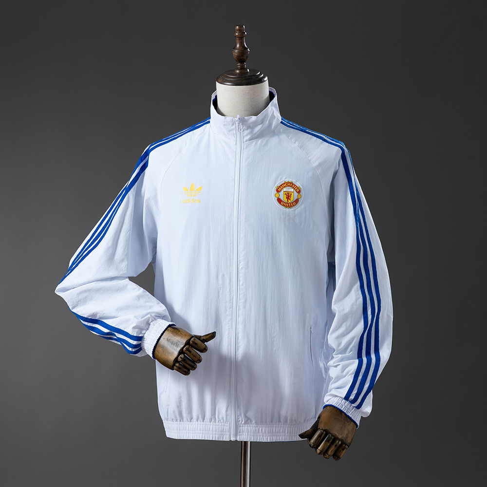 M-U Reversible Jacket Windbreaker - White & Blue S-XXL - Image 3