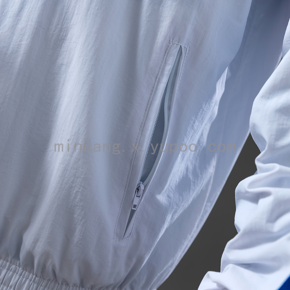 M-U Reversible Jacket Windbreaker - White & Blue S-XXL - Image 5