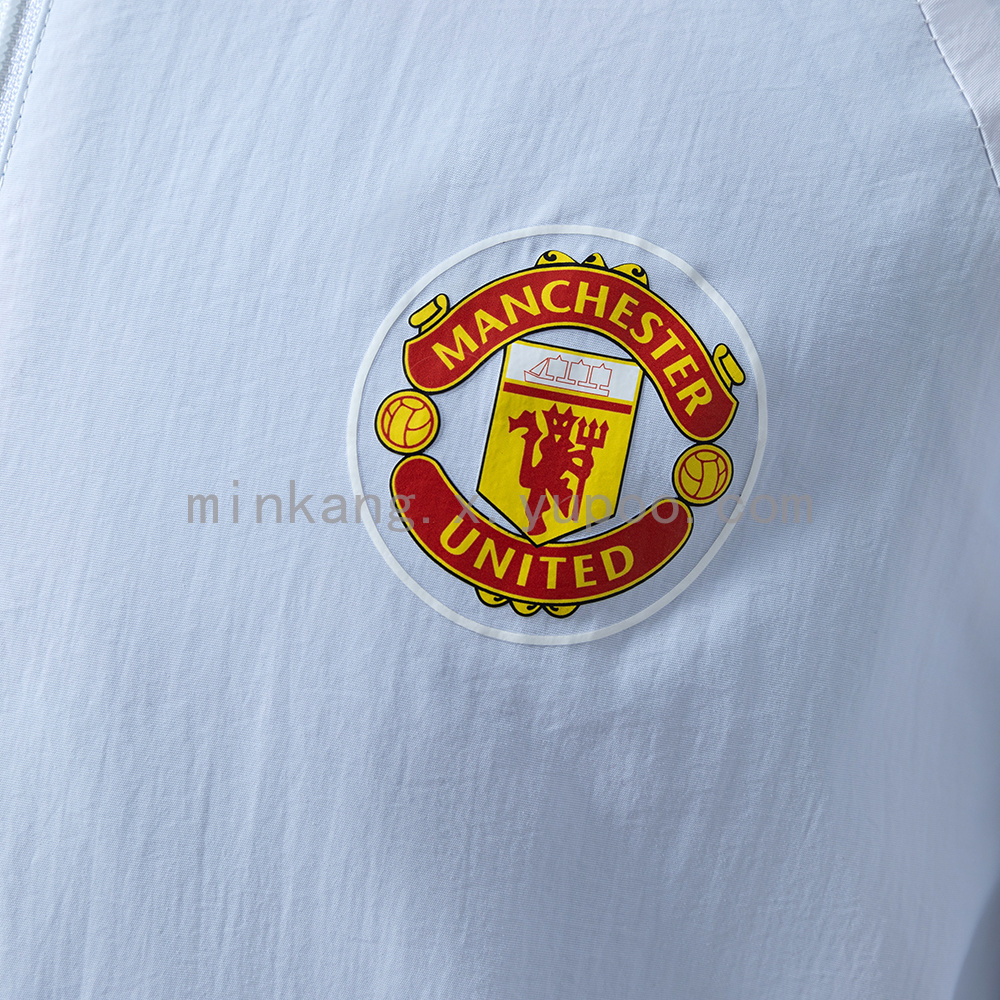 M-U Reversible Jacket Windbreaker - White & Blue S-XXL - Image 9