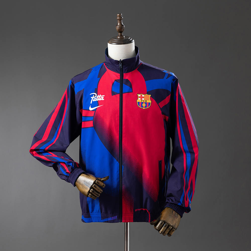 Barcelona Reversible Jacket Windbreaker - Red & Navy S-XXL - Image 3