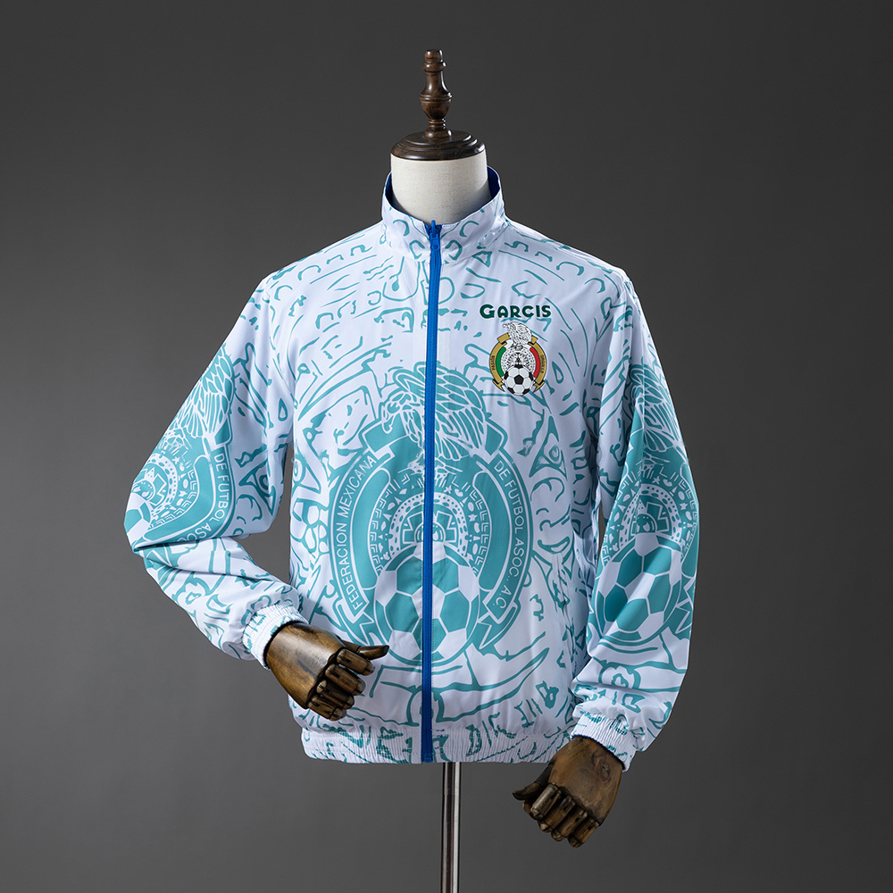 Mexico Reversible Jacket Windbreaker - White & Blue S-XXL - Image 2