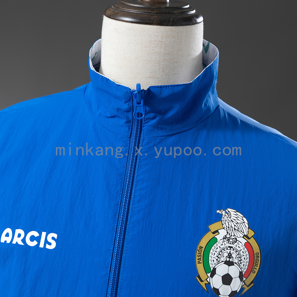 Mexico Reversible Jacket Windbreaker - White & Blue S-XXL - Image 10