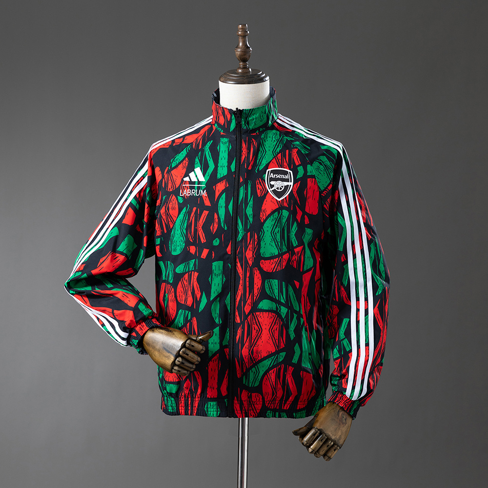Arsenal Reversible Jacket Windbreaker - Red & Black S-XXL - Image 3