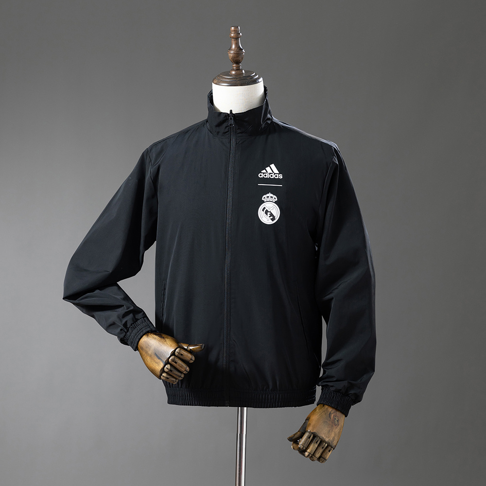 Real Madrid Reversible Jacket Windbreaker - Black&Black Dragon S-XXL - Image 2
