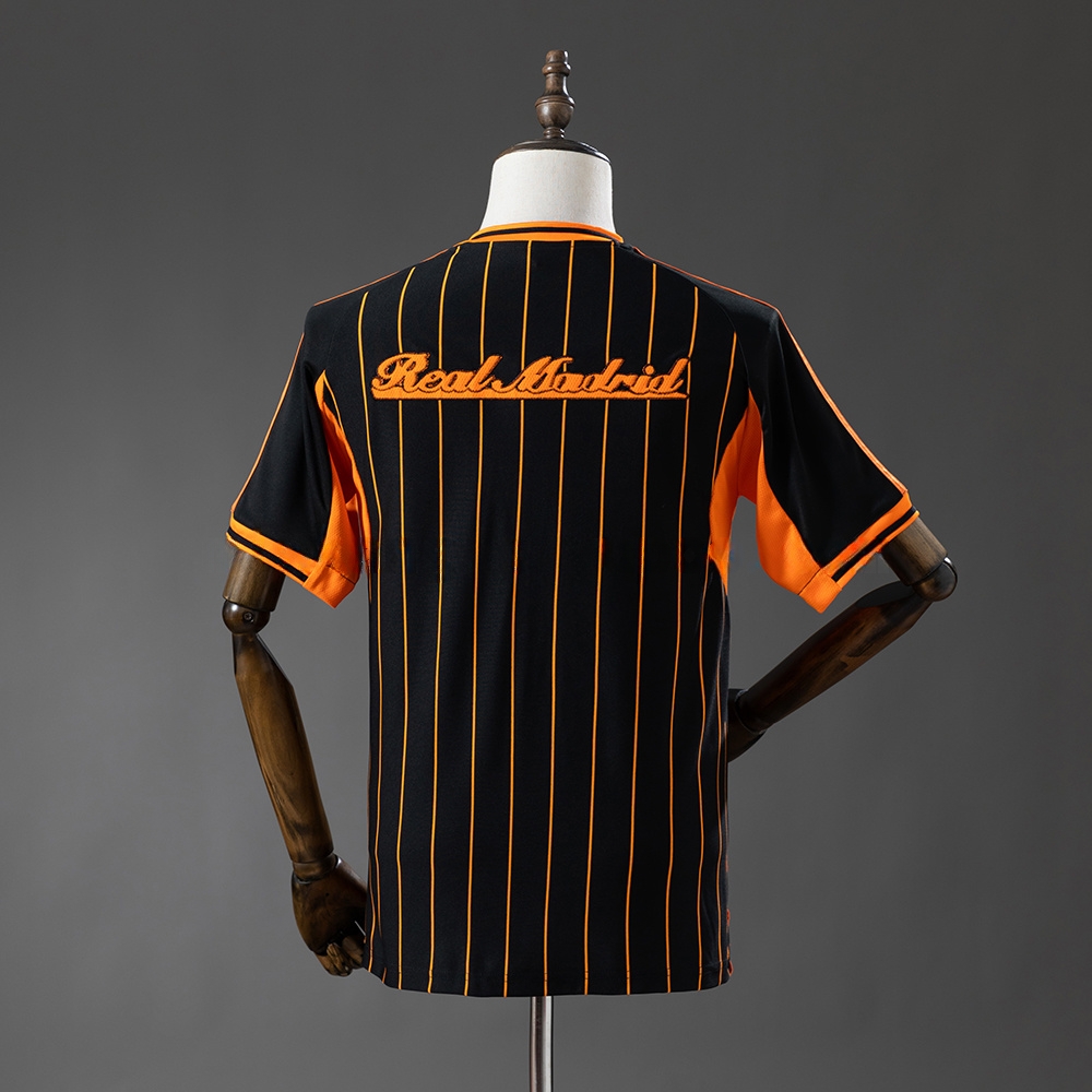 Real Madrid 25/26 Baseball - Black and Orange Striped Jersey S-4XL - Image 8