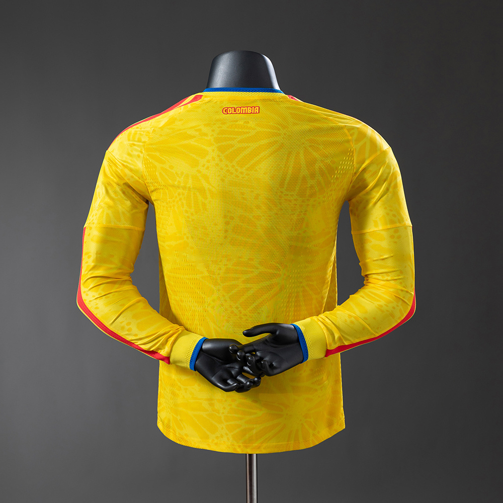 Colombia 2026 Home Long-Sleeve Player Version Jersey S-4XL - Image 2