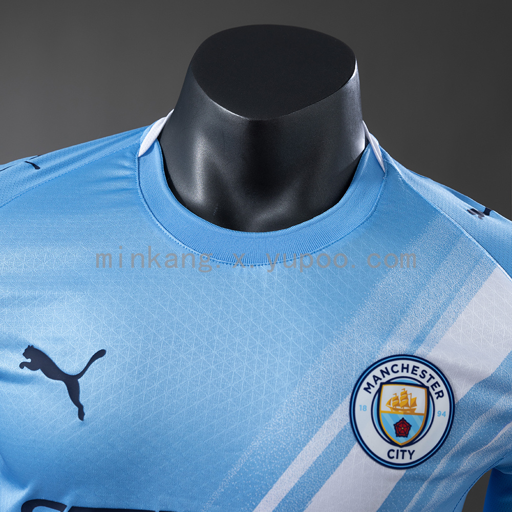 Manchester City 25/26 Home Long-Sleeve Player Version Jerseys S-3XL - Image 10