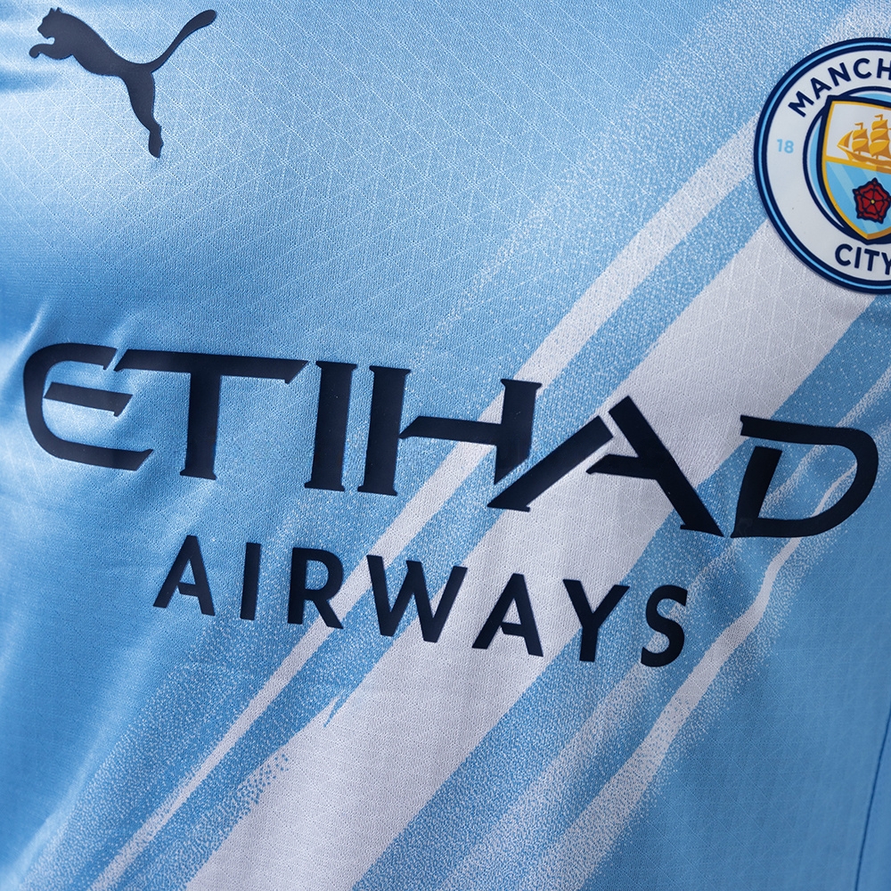 Manchester City 25/26 Home Long-Sleeve Player Version Jerseys S-3XL - Image 9