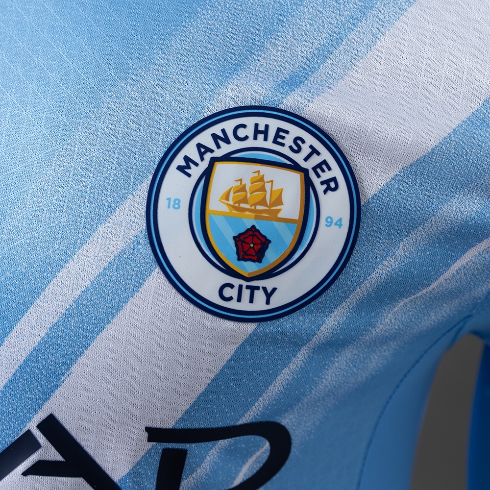 Manchester City 25/26 Home Long-Sleeve Player Version Jerseys S-3XL - Image 8