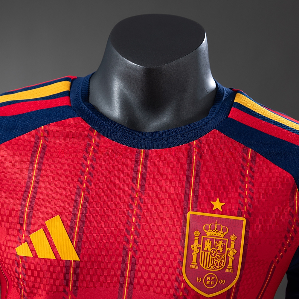 Spain 2026 Home Long-Sleeve Player Version Jerseys S-4XL - Image 11
