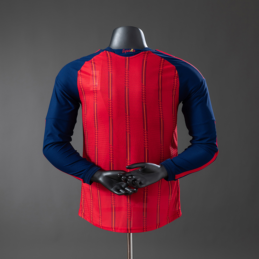 Spain 2026 Home Long-Sleeve Player Version Jerseys S-4XL - Image 5