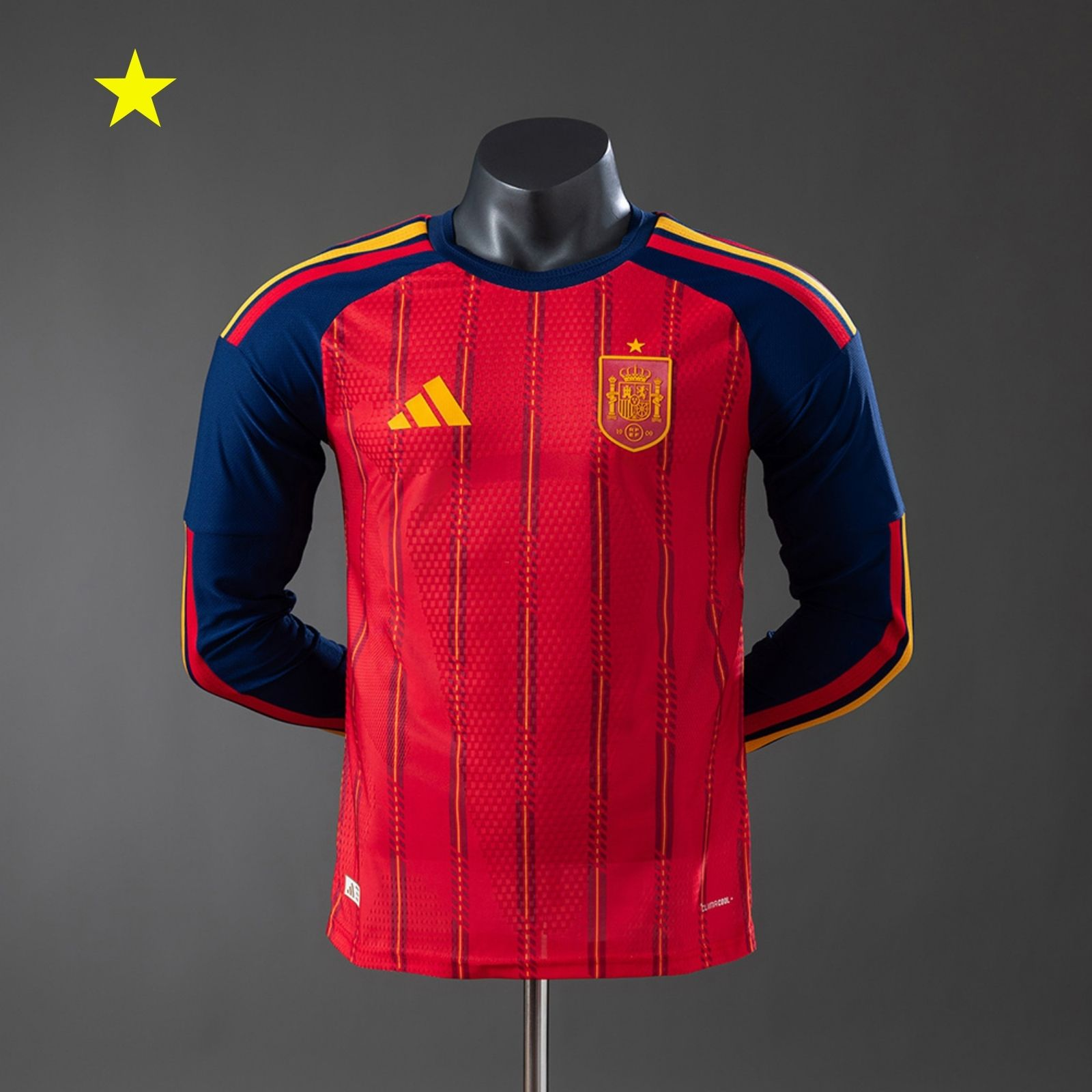 Spain 2026 Home Long-Sleeve Player Version Jerseys S-4XL - Image 3