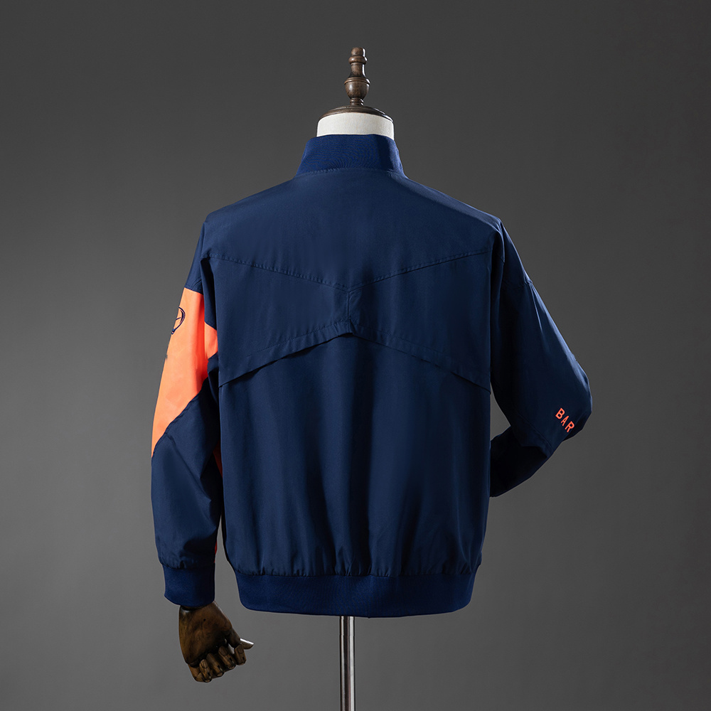 Barcelona Windbreaker - Navy Blue & Orange S-XXL - Image 2