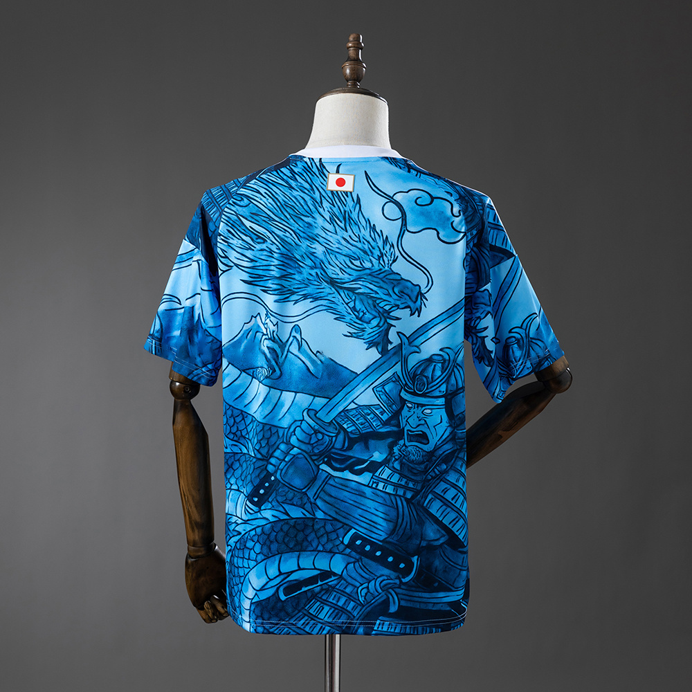 Japan 25/26 Samurai and Blue Dragon Pattern Jersey S-XXL - Image 2
