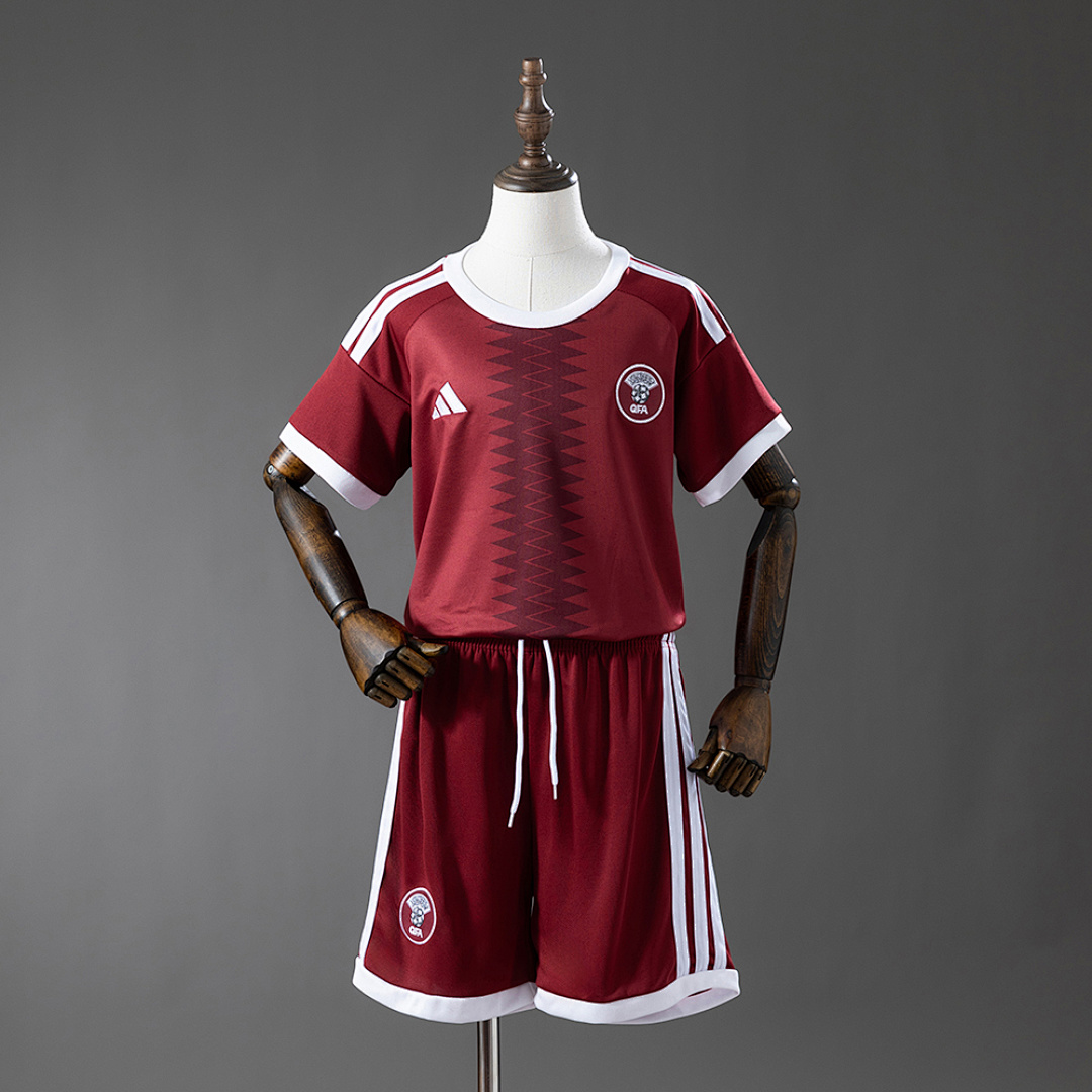 Qatar 2026 Home Kids kit Jersey SIZE 16-28