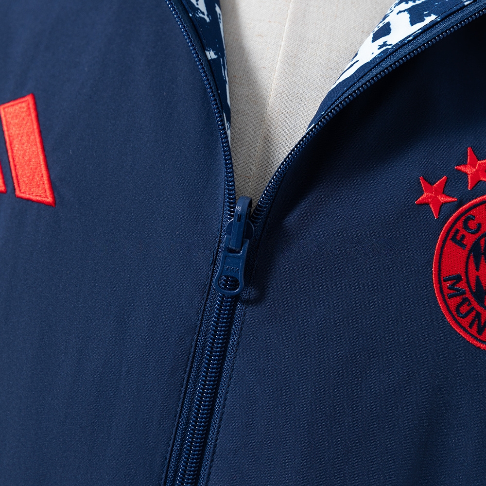 Bayern Munich 25/26 Reversible Jacket Windbreaker - Navy Blue S-3XL - Image 8