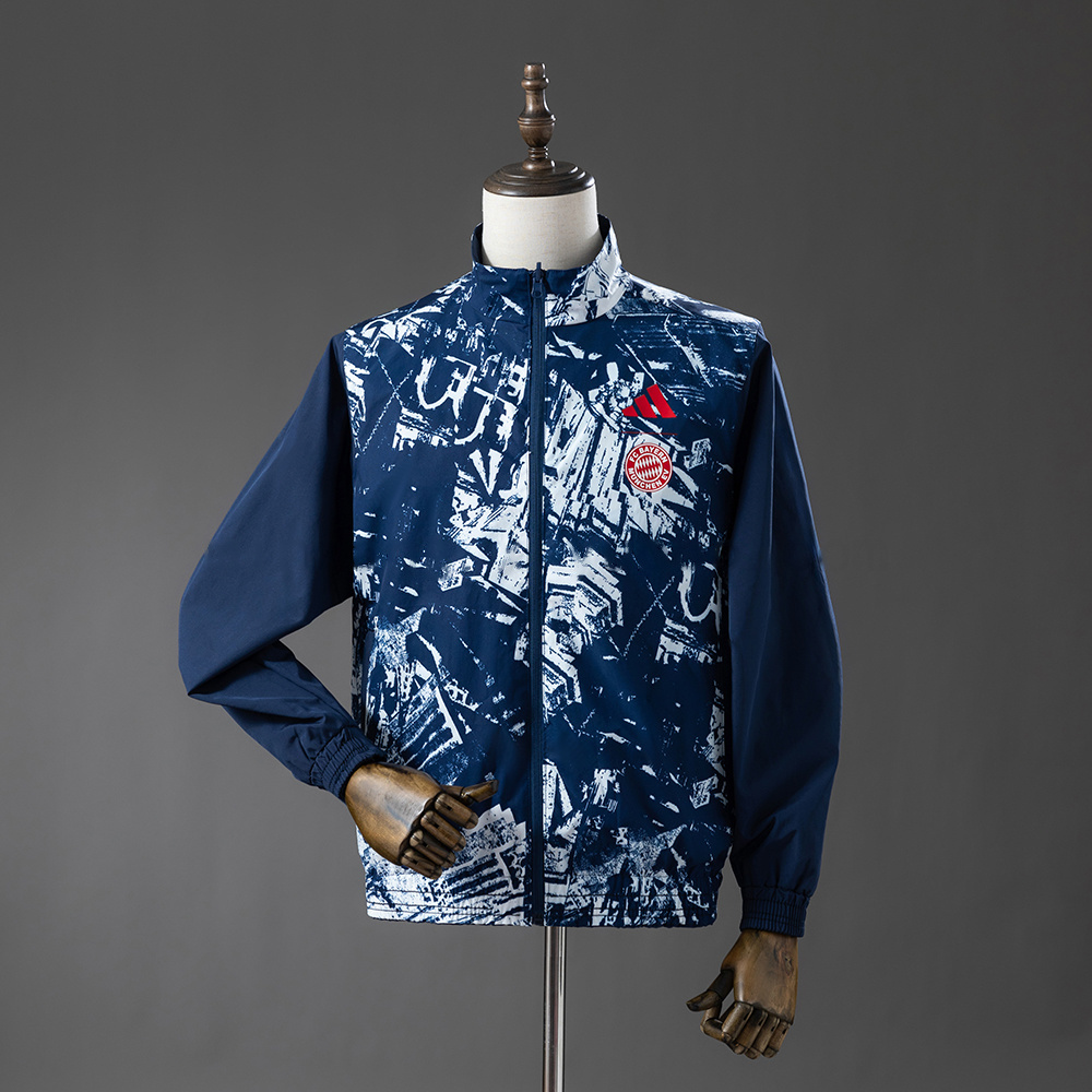 Bayern Munich 25/26 Reversible Jacket Windbreaker - Navy Blue S-3XL - Image 2