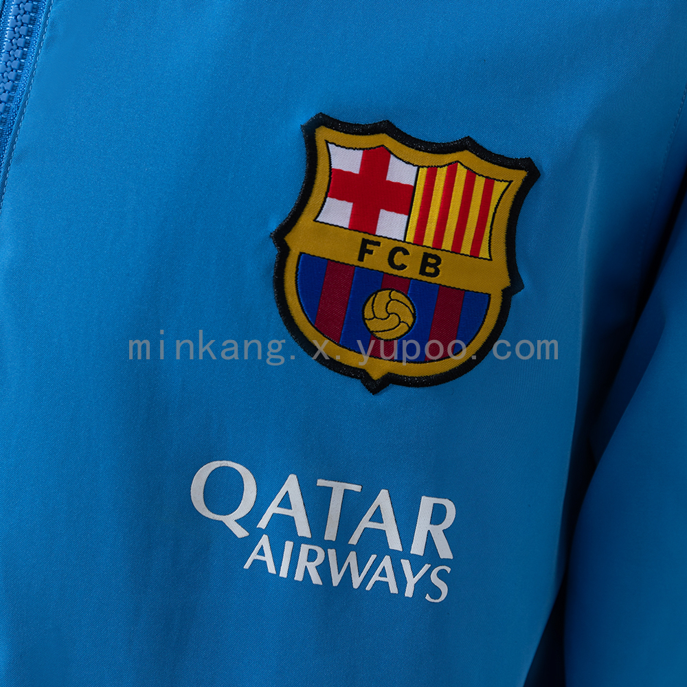 Barcelona 15/16 Windbreaker - Blue S-XXL - Image 9