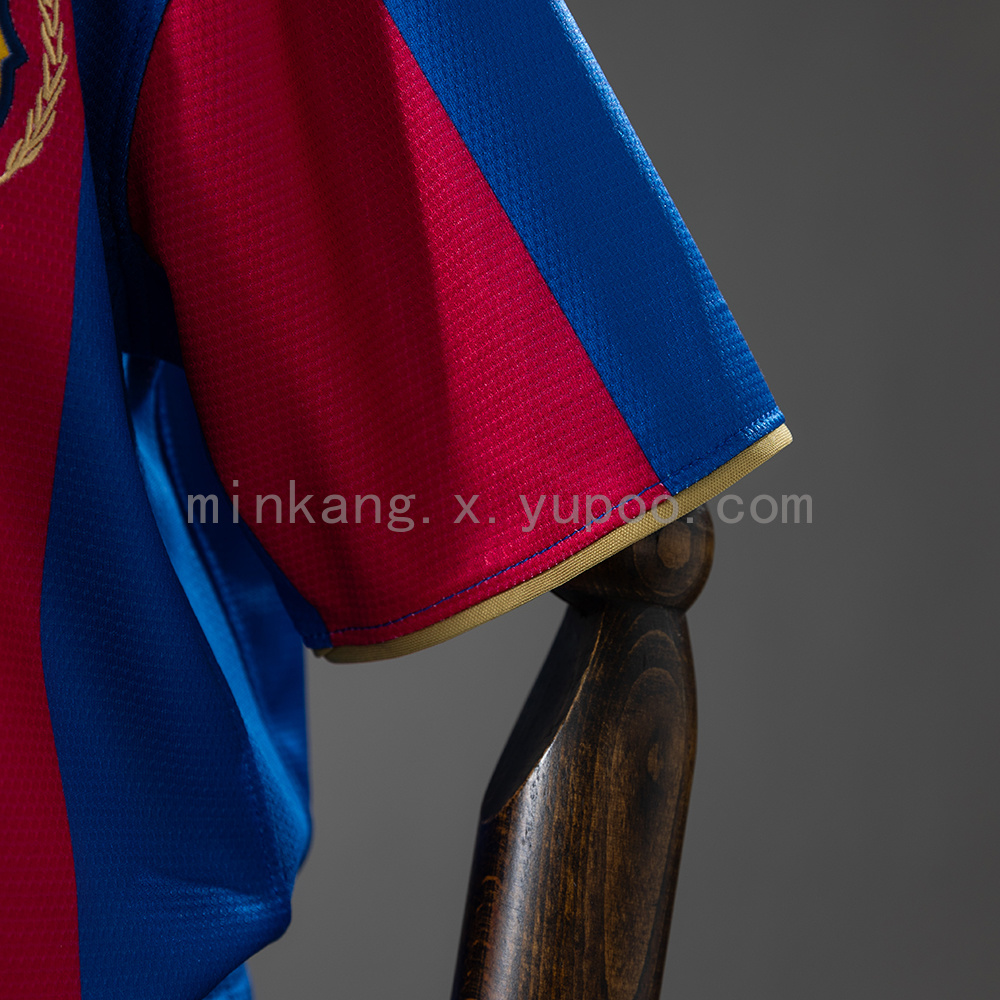 Barcelona 07/08 Home Retro Kids Kit Jersey Size 16-28 - Image 5