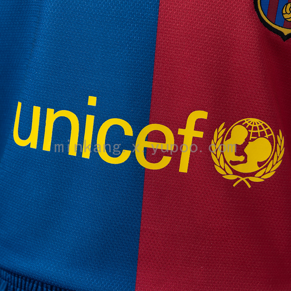 Barcelona 08/09 Home Retro Kids Kit Jersey Size 16-28 - Image 9