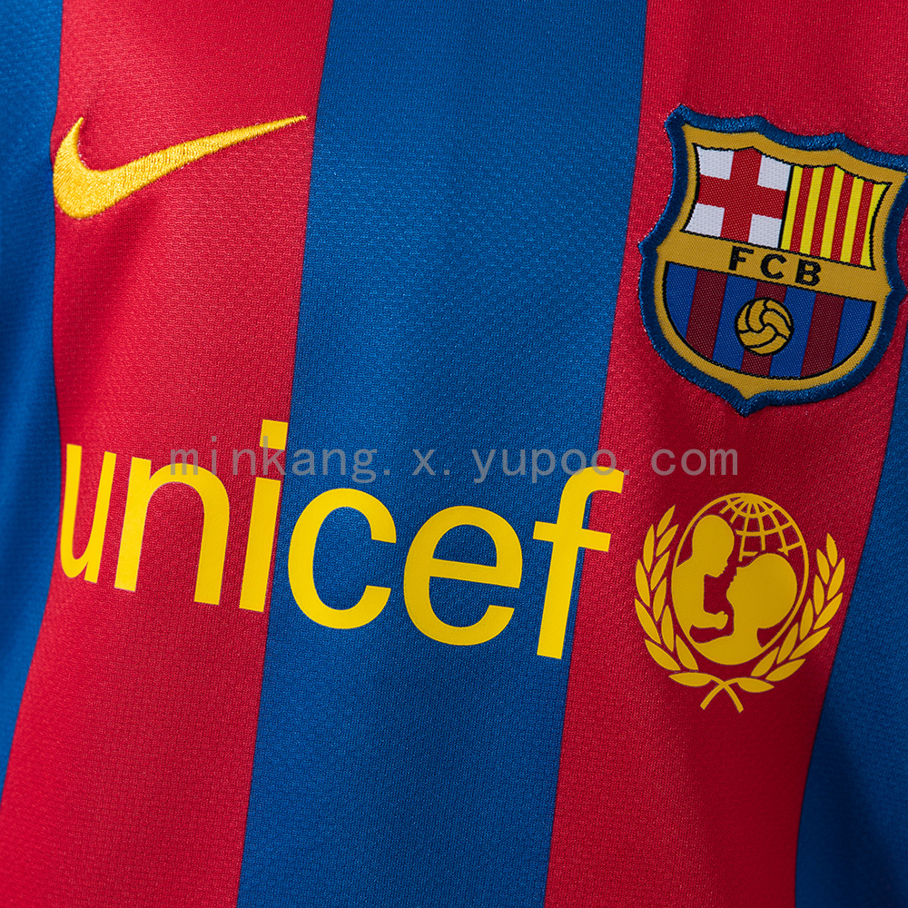 Barcelona 10/11 Home Retro Kids Kit Jersey Size 16-28 - Image 8