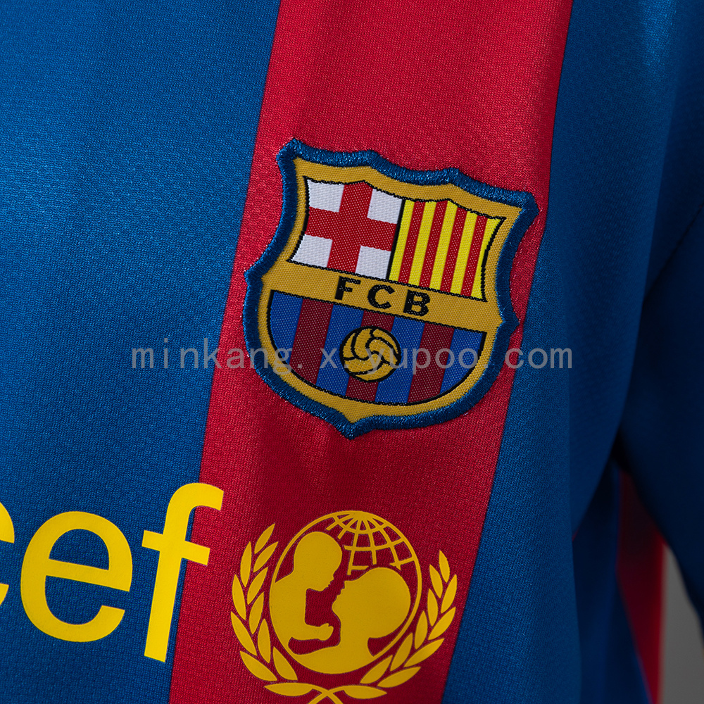 Barcelona 10/11 Home Retro Kids Kit Jersey Size 16-28 - Image 7