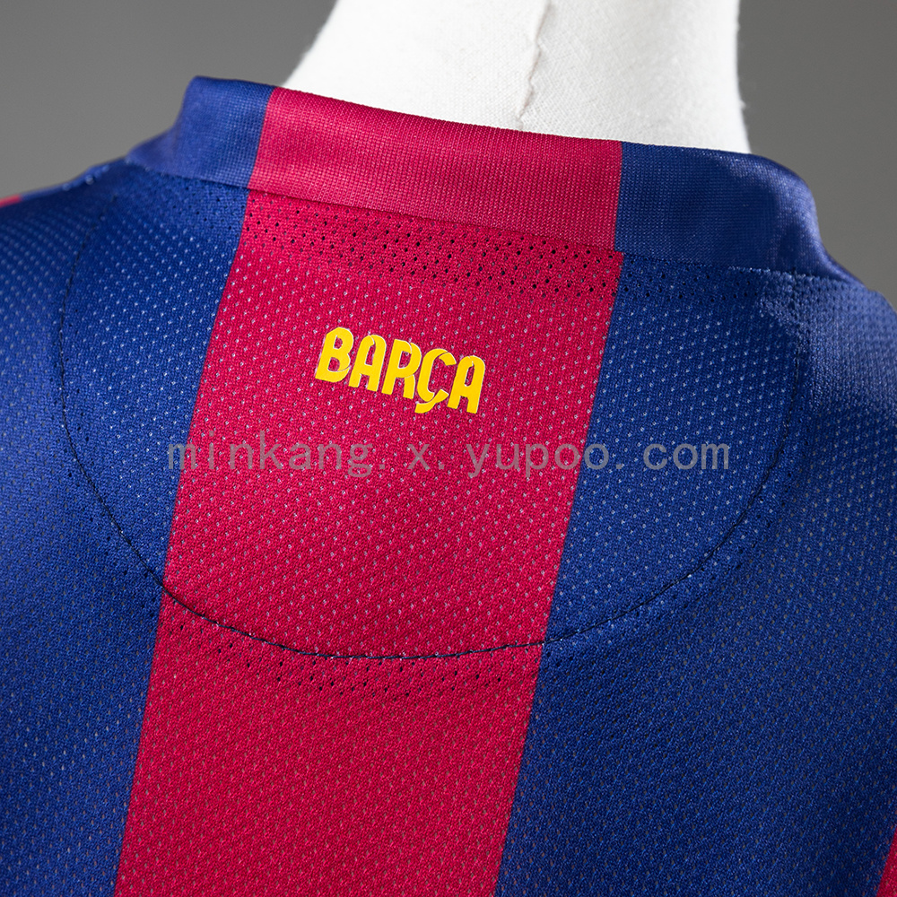 Barcelona 14/15 Home Retro Long-Sleeve Kids Kit Jersey Size 16-28 - Image 3