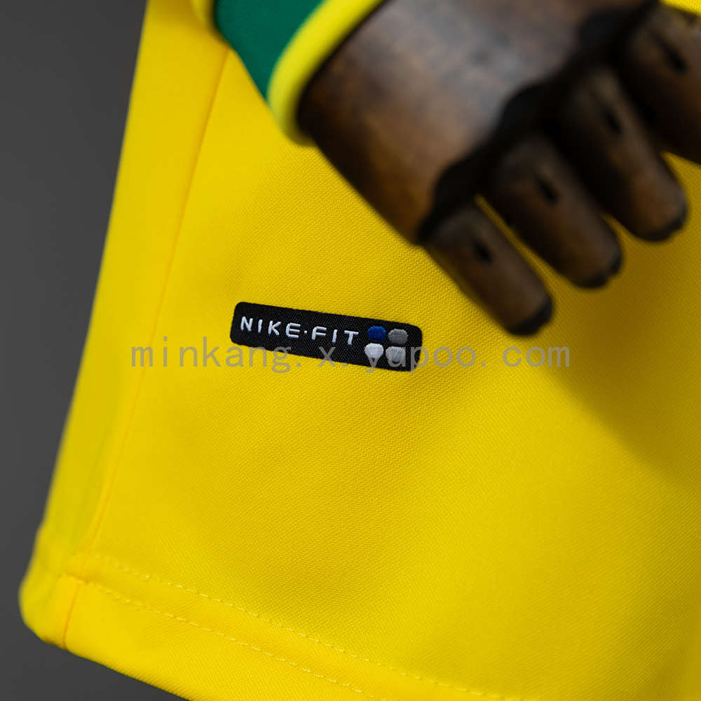 Brazil 1998 Home Retro Long Sleeve Kids Kit Jersey Size 16-28 - Image 9