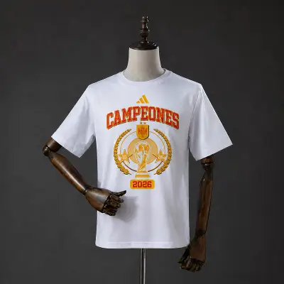 Spain "We Are Champions" T-Shirt White S-3XL)